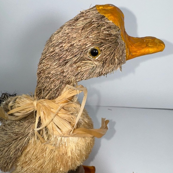 Vintage straw/feathers duck set of three -family - Picture 6 of 14